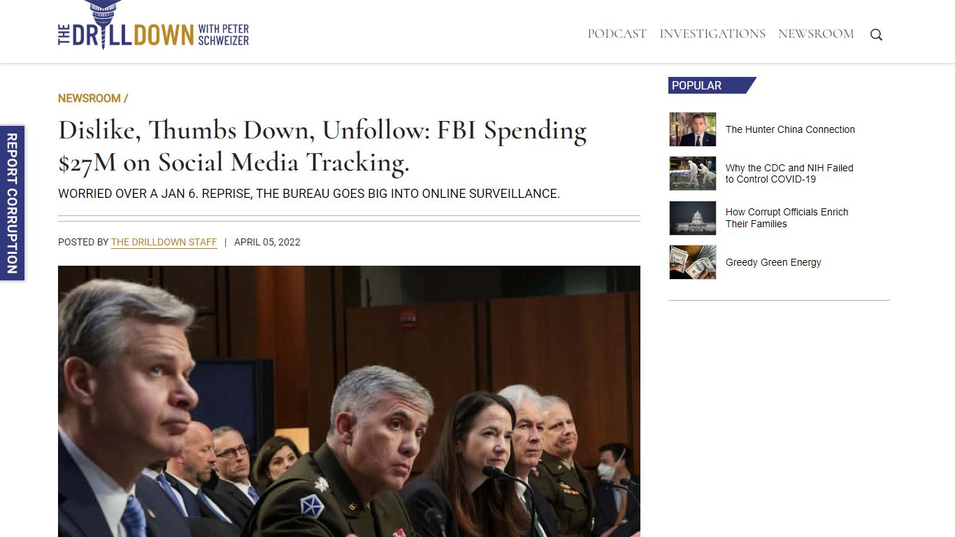 Dislike, Thumbs Down, Unfollow: FBI Spending $27M on Social Media Tracking.